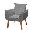 Ver imagem 2 de Poltrona Opala Plus Recepção Tecido Sued - Lm Decor Ladecor Estofados Cinza