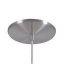 Ver imagem 2 de Pendente Meia Lua 50cm Luminária Alumínio Escovado/branco Brilhante