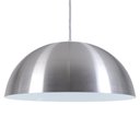 Ver imagem 3 de Pendente Meia Lua 50cm Luminária Alumínio Escovado/branco Brilhante