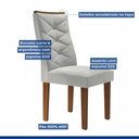 Ver imagem 4 de Conjunto 6 Cadeiras para Sala de Jantar Germany Estrutura em MDF Suede Bege Cel Móveis