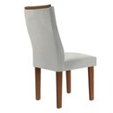 Ver imagem 7 de Conjunto 6 Cadeiras para Sala de Jantar Germany Estrutura em MDF Suede Bege Cel Móveis