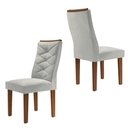 Ver imagem 3 de Conjunto 6 Cadeiras para Sala de Jantar Germany Estrutura em MDF Suede Bege Cel Móveis