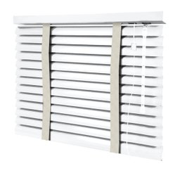 Persiana Horizontal - 1,70m Larg X 1,40m Alt - Alumínio 50mm com Fita Decorativa - Cor: Branca - Fit - 2