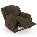 Ver imagem 1 de Poltrona do Papai Reclinável Pietra Power Touch Massagem Fh9 Veludo Capuccino - Mpozenato
