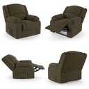 Ver imagem 6 de Poltrona do Papai Reclinável Pietra Power Touch Massagem Fh9 Veludo Capuccino - Mpozenato