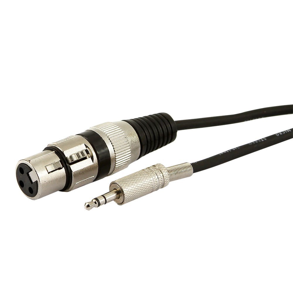 Cabo P2 Estereo para Xlr Femea - 45 Metros