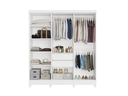Ver imagem 4 de Guarda Roupa Casal Ripado 6 Pts c/ Pés Branco c/Naturale MDF Cabo Frio Bianchi