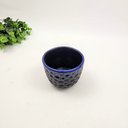 Ver imagem 4 de Vaso Decorativo Azul Bolha Azul 9x11cm Cerâmica Brilho