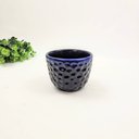 Ver imagem 2 de Vaso Decorativo Azul Bolha Azul 9x11cm Cerâmica Brilho