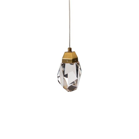 Lustre Pendente Skylight Rock 4012 Dourado Led Bivolt Dourado/transparente