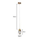 Ver imagem 4 de Lustre Pendente Skylight Rock 4012 Dourado Led Bivolt Dourado/transparente