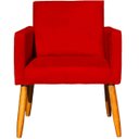 Ver imagem 4 de Kit 2 Poltronas Decorativa para Sala Nina Suede Cores Pé Palito 30cm Castanho