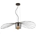 Ver imagem 1 de Pendente Usina 17192/1 Águila Aramado Preto Ø600x160mm E-27