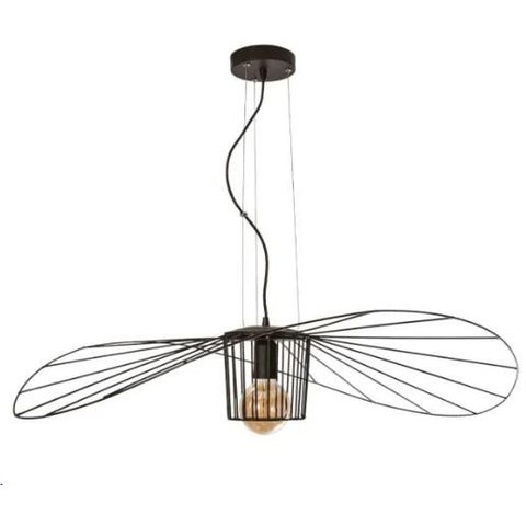 Pendente Usina 17192/1 Águila Aramado Preto Ø600x160mm E-27