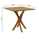 Ver imagem 4 de Conjunto Mesa Tiê 80x80cm com 4 Cadeiras Assento Estofado Corano Preto