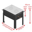 Ver imagem 4 de Fogão a Lenha Fornellar com Tampo Ferro e Saída Traseira Chaminé F102-T