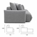 Ver imagem 5 de Sofá Retrátil 5 Lugares Bouclê Armani 2,70 Mts Cinza