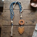 Ver imagem 3 de Enfeite Colar Terço de Mesa Decorativo Azul Piscina_costela de Adão