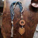 Ver imagem 2 de Enfeite Colar Terço de Mesa Decorativo Azul Piscina_costela de Adão