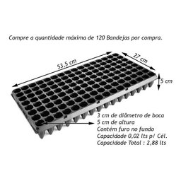 Kit 10 Bandeja Sementeira Para Produção De Mudas 128 Células - 2