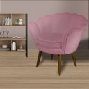 Ver imagem 2 de Poltrona Decorativa Pétala Veludo Rosa