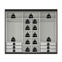 Ver imagem 2 de Guarda-roupa Casal Tower 3 Portas 6 Gavetas Preto - Pnr Móveis