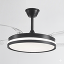 Ver imagem 4 de Ventilador de Teto Retrátil Compacto Preto com Led 60w e Controle Remoto