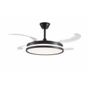 Ver imagem 7 de Ventilador de Teto Retrátil Compacto Preto com Led 60w e Controle Remoto