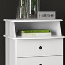 Ver imagem 7 de Mesa De Cabeceira Luxo 3 Gavetas Branco Cor Branco