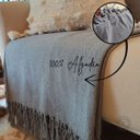 Ver imagem 5 de Manta Decorativa Sofá Grande Algodão Cinza 220 X 300