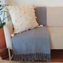 Ver imagem 1 de Manta Decorativa Sofá Grande Algodão Cinza 220 X 300