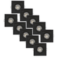 Kit 10  Luminárias Spot recuado com led integrado Deep 5w 6500k Quadrado Preto Embutir - 1