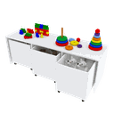 Ver imagem 1 de ARMÁRIO RODINHAS M152.2021.B (QUARTO, KIDS, ORGANIZA) MUNDI MOVEIS