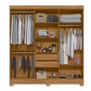 Ver imagem 4 de Guarda Roupa Casal Aquarel 6 Portas de Bater 2 Gavetas MDP Freijó-Off White Moval Móveis