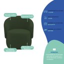 Ver imagem 5 de Poltrona Decorativa Sala de Estar Recepção Jasmine Linho Verde