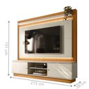 Ver imagem 2 de Painel Home com Nicho TV Suporte LED Off White Nature Amadeirado Moderno 191cm