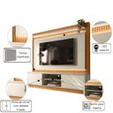 Ver imagem 4 de Painel Home com Nicho TV Suporte LED Off White Nature Amadeirado Moderno 191cm