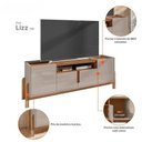 Ver imagem 4 de Rack Lizz 1.70 Off White/cedro - Casa D Móveis