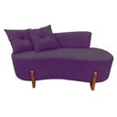 Ver imagem 1 de Namoradeira Sofá Feijão Luna Orgânica Veludo Roxo
