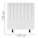 Ver imagem 3 de Cabeceira Estofada Casal 140CM Cora Courino Branco - D A DECOR D&A Decor