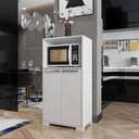 Ver imagem 2 de Balcao Multiuso de Cozinha para Microondas 2 Portas Myanmar - Branco
