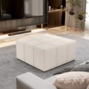 Ver imagem 2 de Kit 02 Puffs Decorativos Para Sala de Estar Quadrado Milano 90x90cm W01 Linho Cru - Lyam Decor