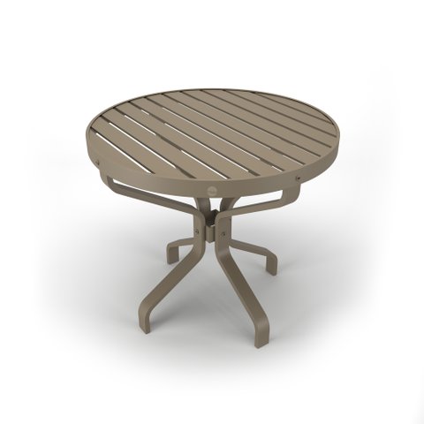 Mesa Lateral Alumínio Ripado Piscina Jardim 63x63x58 Fendi