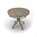 Ver imagem 1 de Mesa Lateral Alumínio Ripado Piscina Jardim 63x63x58 Fendi