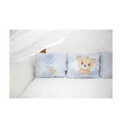 Kit para Berço 10 Peças Americano Aconchego Merlin Cute Azul - 5