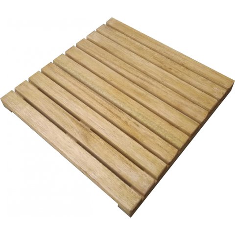 Deck de Madeira Modular 50x50cm com Pintura Neonx 50x50 Cm com Pintura Osmocolor Castanho Uv Deck