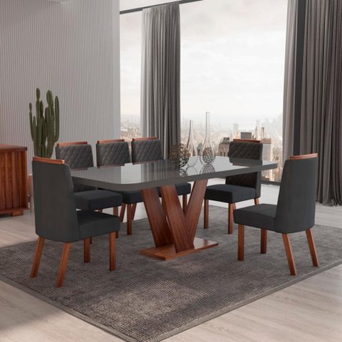 Sala de Jantar 160x80 6 Cadeiras Bom Pastor Aurora