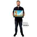 Ver imagem 2 de Quadro Decorativo Baby Girafinha em Moldura Caixa TaColado Moldura Caixa 3cm Madeira com Vidro 30 x