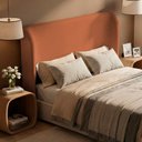 Ver imagem 1 de Cabeceira para Cama Box King Size Liah 195cm Bouclê Terracota - Desk Design