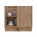 Ver imagem 3 de Balcão Canto Cozinha Modular 100% MDF Édez Uno, 1 Porta, Off White e Louro Freijó, 92,5 cm